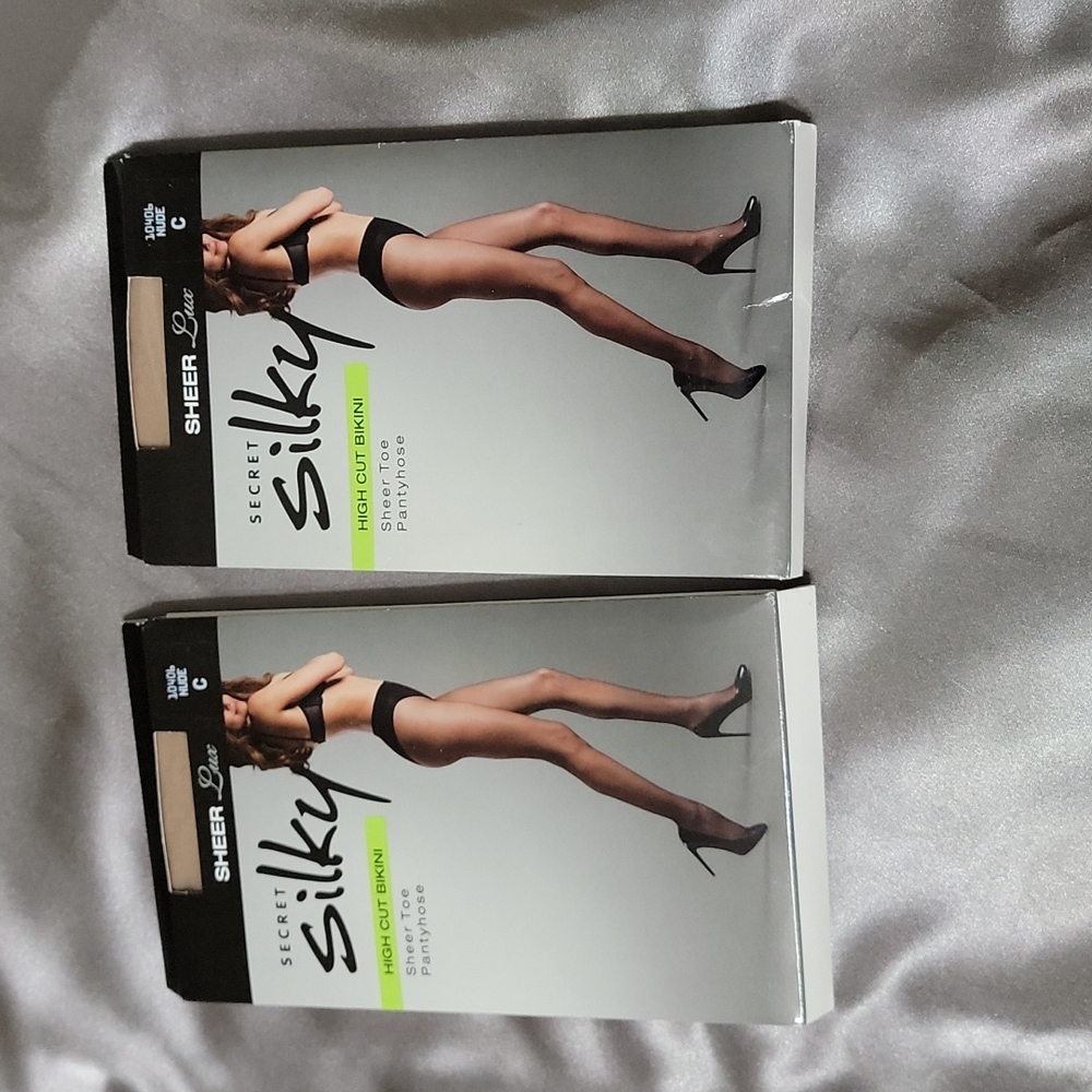 New Sheer Lux Secret Silky High Cut sheer toe pantyhose